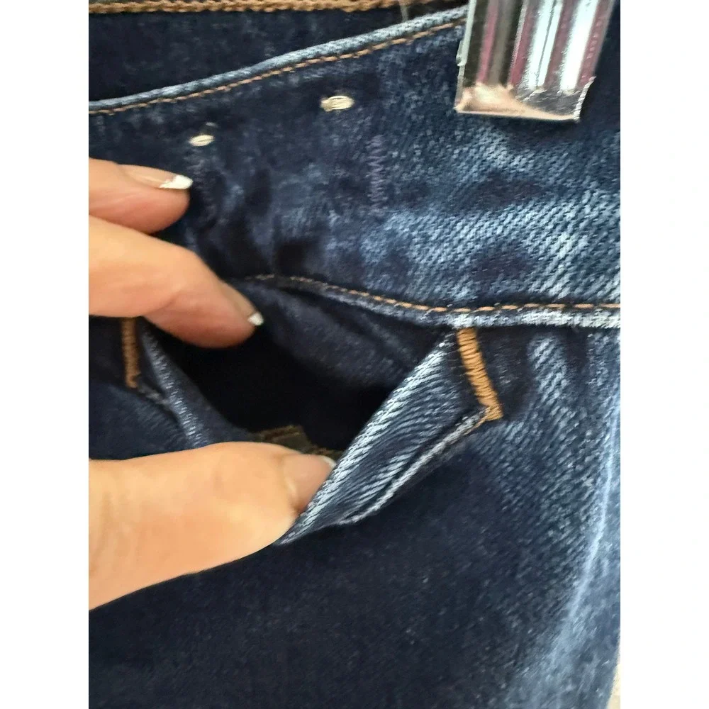 Madewell Women's Emmett Wide Leg Jeans Front Well Pockets High Rise Seam Leg 26 - Picture 8 of 14